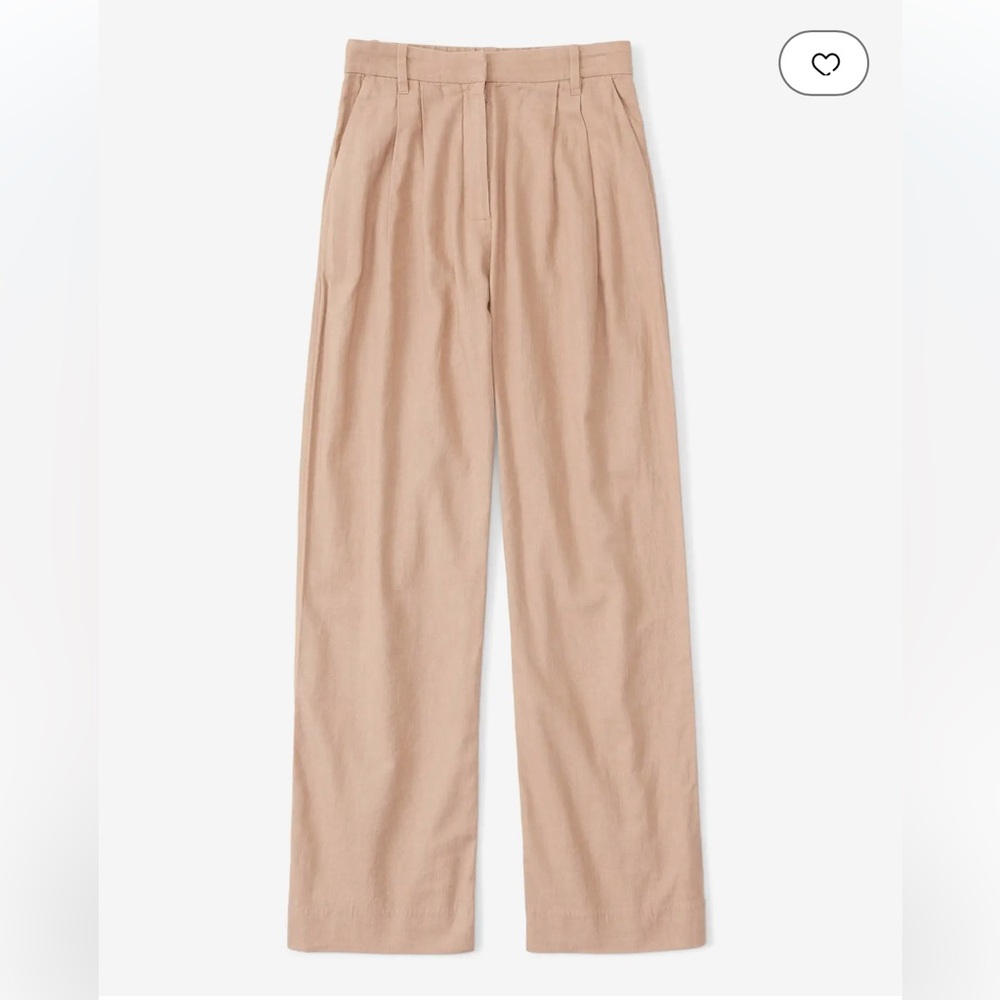 Abercrombie & Fitch Linen-Blend Tailored Wide Leg Pants .Size small